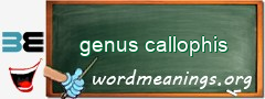 WordMeaning blackboard for genus callophis